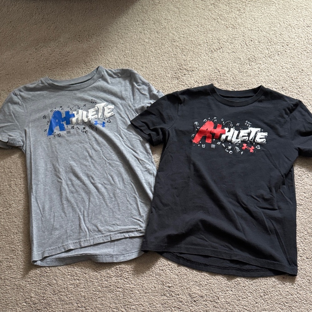 Under Armour Kids Graphic Tees - Gray and Black